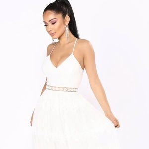 👒Fashion Nova Royal Wedding Lace Dress XL NWT